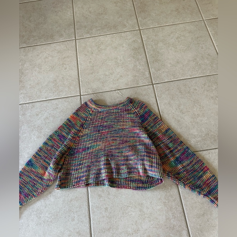 Rainbow cropped sweatshirt